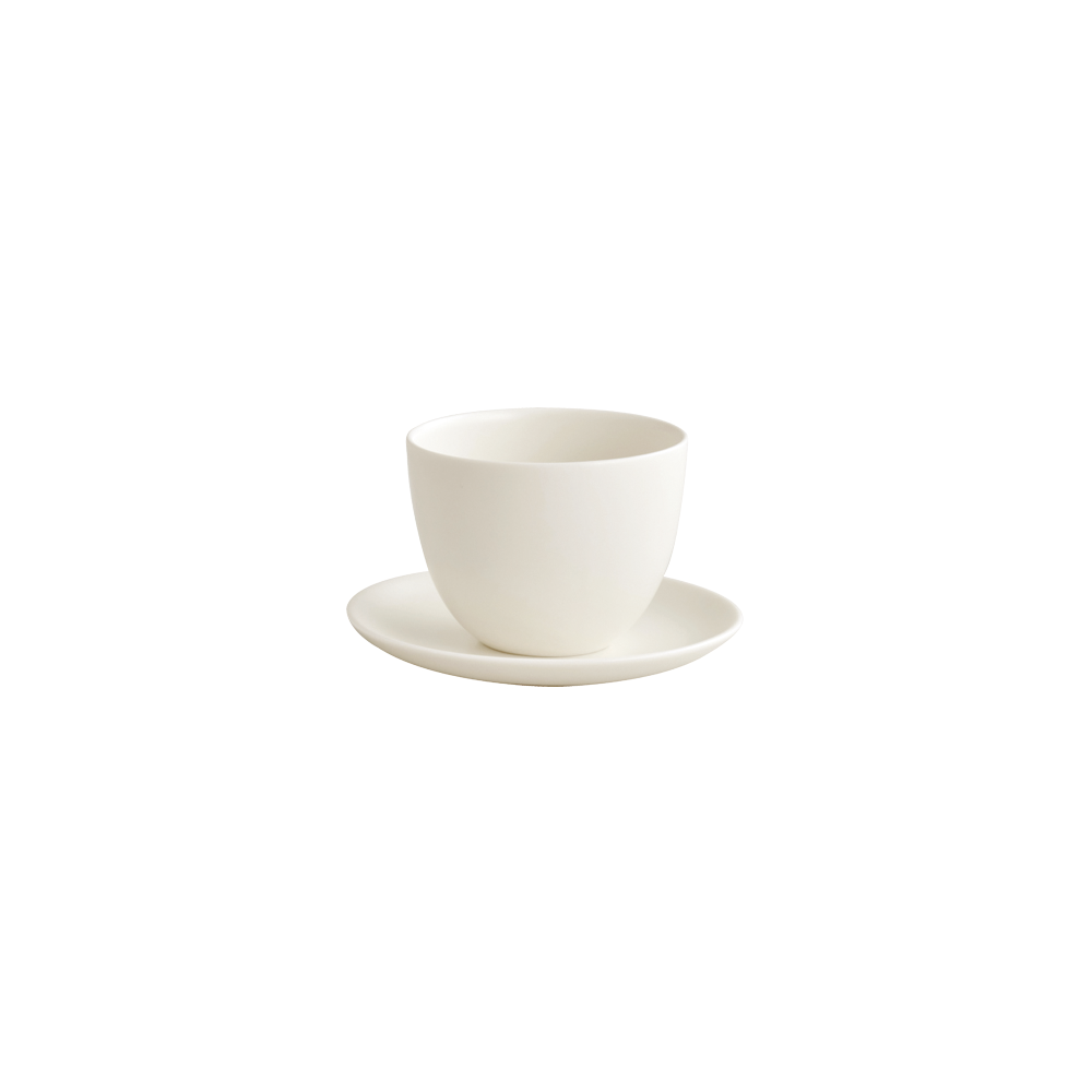 KINTO PEBBLE CUP & SAUCER (180ML/6OZ)  WHITE 0