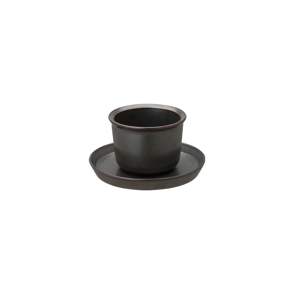 KINTO LEAVES TO TEA CUP & SAUCER 160ML  BLACK 2
