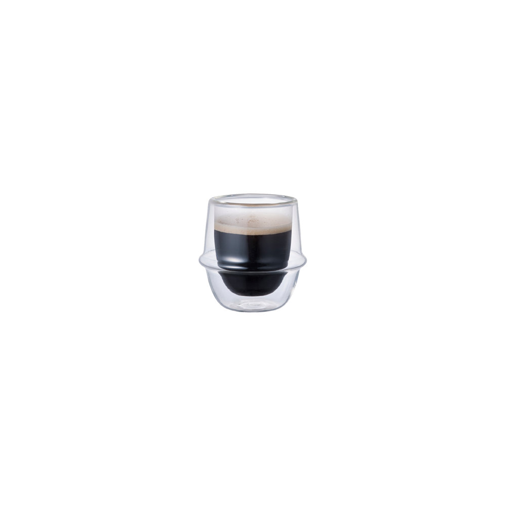 KINTO KRONOS DOUBLE WALL ESPRESSO CUP 80ML  CLEAR 0
