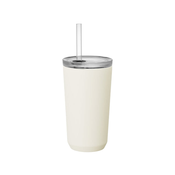 KINTO TO GO TUMBLER (WITH STRAW) (480ML/16OZ) WHITE 