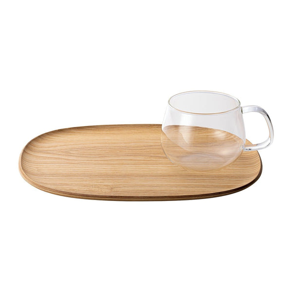 KINTO UNITEA CUP AND WILLOW TRAY (265X215MM/10.6X8.6IN) WILLOW 