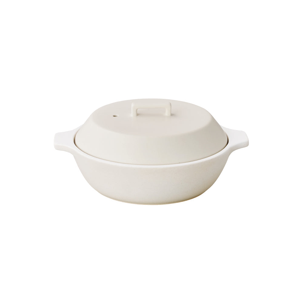  KINTO KAKOMI CERAMIC POT (1200ML/40.8OZ)  WHITE