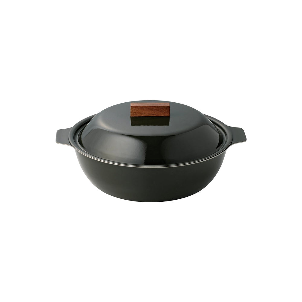  KINTO KAKOMI IH ENAMEL POT (1000ML/34OZ)  CHARCOAL