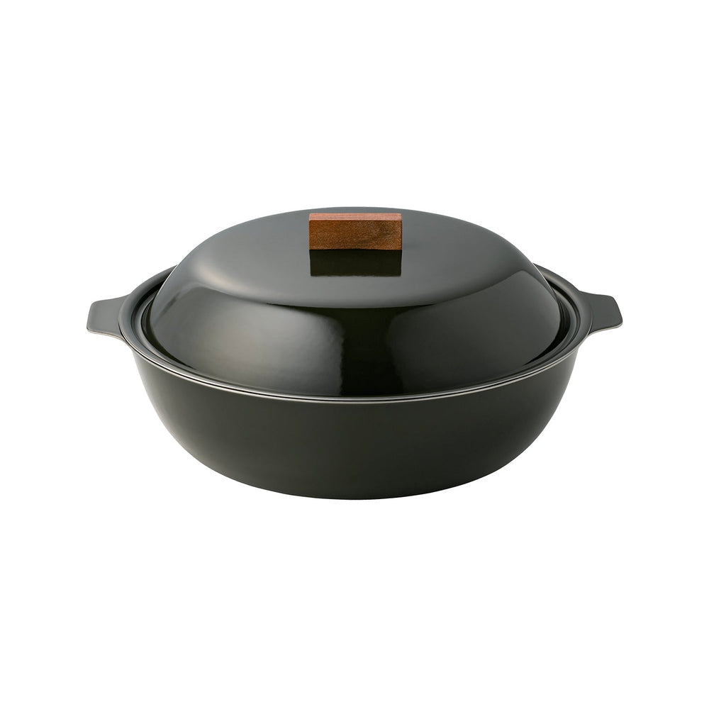  KINTO KAKOMI IH ENAMEL POT (2000ML/68OZ)  CHARCOAL