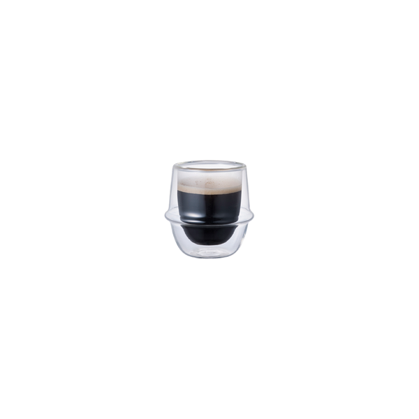 KINTO KRONOS DOUBLE WALL ESPRESSO CUP 80ML CLEAR 