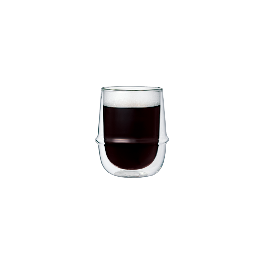  KINTO KRONOS DOUBLE WALL COFFEE CUP 250ML  CLEAR