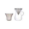 KINTO SCS COFFEE CARAFE SET 2 CUP STAINLESS STEEL CLEAR THUMBNAIL 0