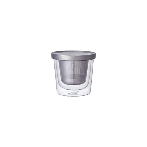 KINTO LEAVES TO TEA CUP WITH STRAINER 260ML CLEAR 